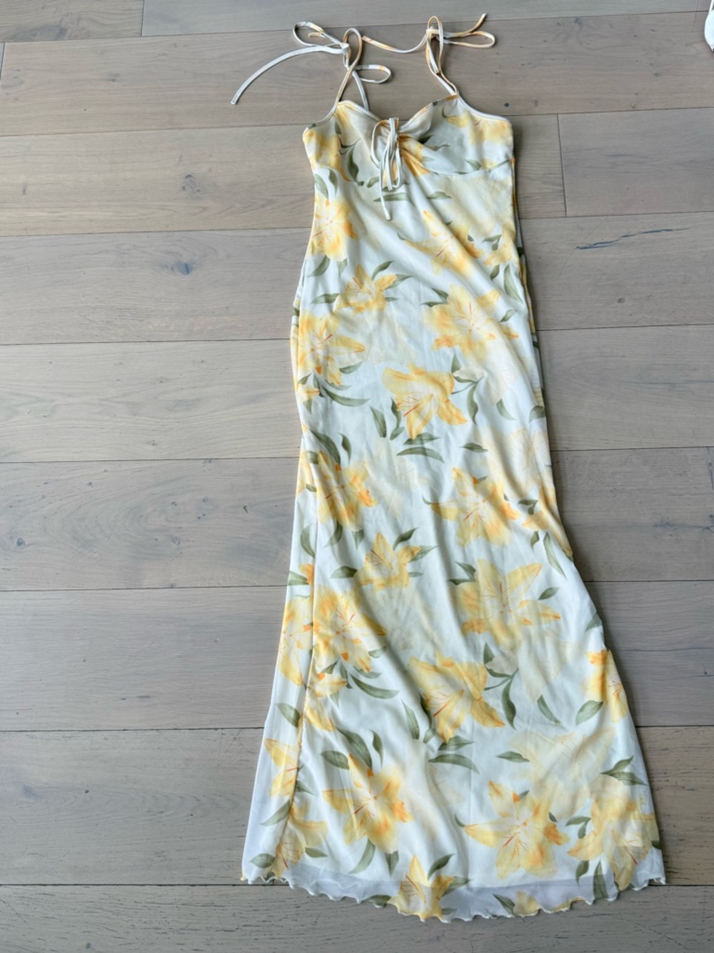 Yellow Floral Slip Dress